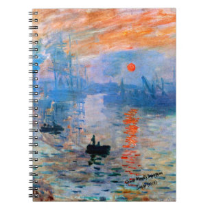 Claude Monets Eindruck, Sonnenaufgang (1872) Notizblock