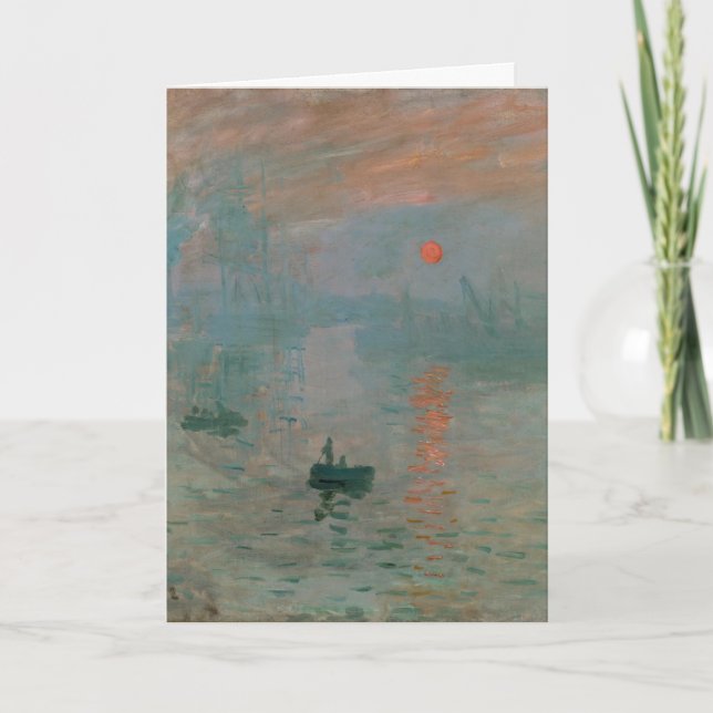 Claude Monets Eindruck Sonnenaufgang (Soleil Levan Karte (Vorderseite)