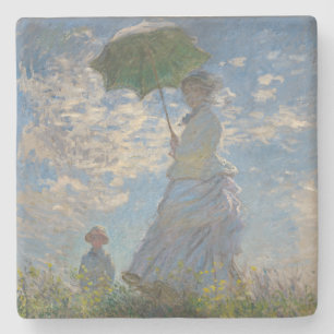 Claude Monets Frau mit Sonnenschirm (Der Spazierga Steinuntersetzer
