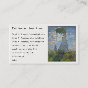 Claude Monets Frau mit Sonnenschirm (Der Spazierga Visitenkarte