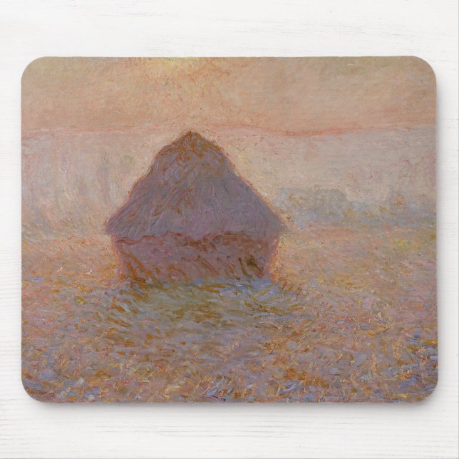 Claude Monets Grainstack, Sun in the Mist (1891) Mousepad (Vorne)