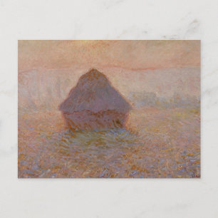 Claude Monets Grainstack, Sun in the Mist (1891) Postkarte