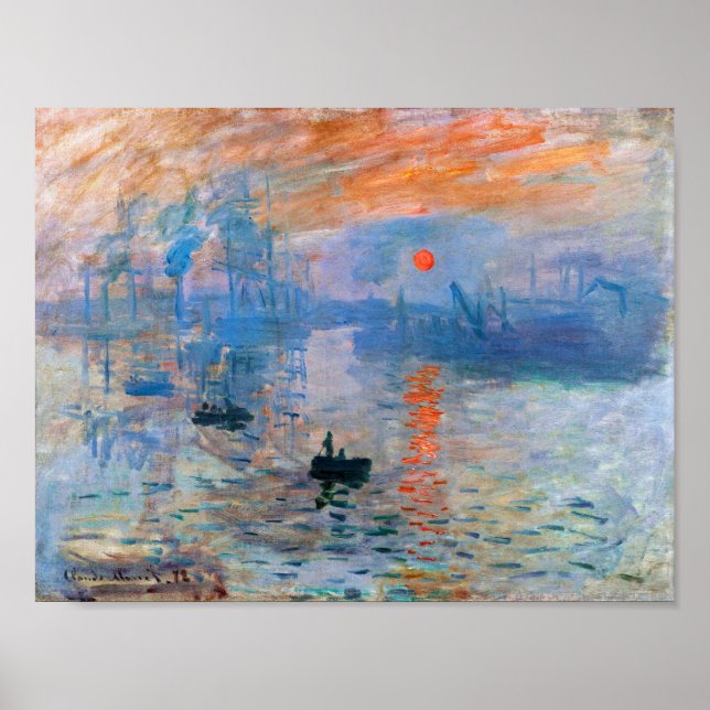 Claude Monets Impression, Sonnenaufgang (1872 Poster (Vorne)