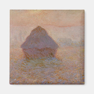 Claude Monets Kornstapel, Sonne im Nebel (1891) Magnet