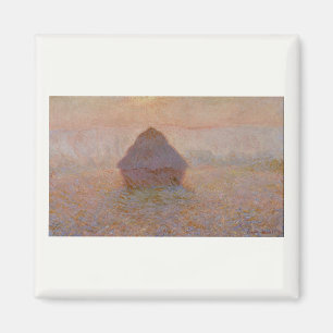 Claude Monets Kornstapel, Sonne im Nebel (1891) Magnet