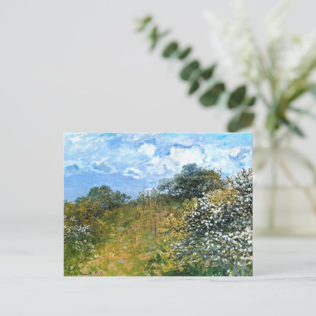 Claude Monets Kunstwerk, Frühling, Postkarte (Stehend Vorderseite)