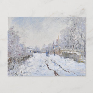 Claude Monets Schnee in Argenteuil (1874–1875) Postkarte