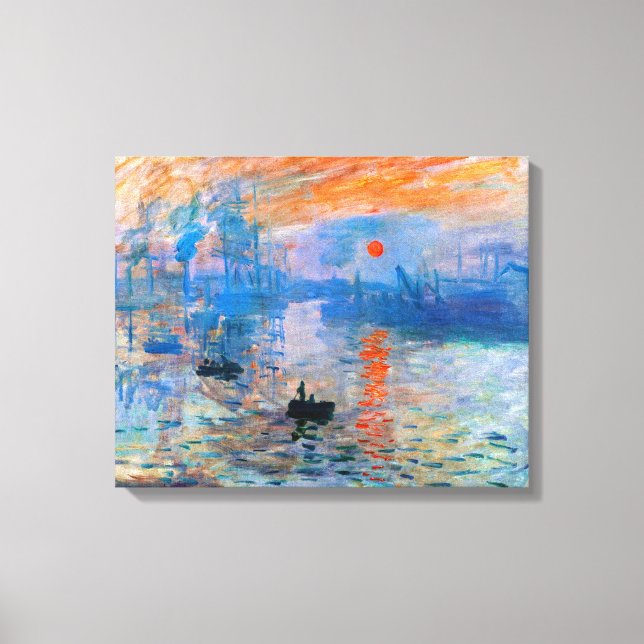 Claude Monets Sonnenaufgang Leinwanddruck (Vorderseite)