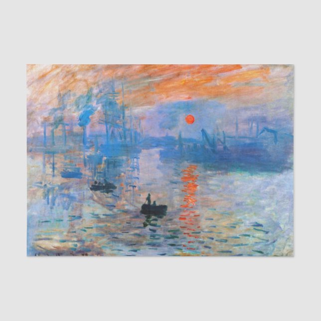 Claude Monets Sonnenaufgang Seidenpapier (Vorderseite)