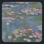 Claude Monets Water Lilies Quadratischer Aufkleber<br><div class="desc">Dieses Gemälde ist eine Reihe von Ölgemälden des französischen Impressionisten Claude Monet (1840-1926),  die Monets Blumengarten in Giverny darstellen und in den letzten dreißig Jahren seines Lebens den Schwerpunkt der künstlerischen Produktion Monets bildeten.</div>