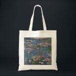 Claude Monet's Water Lilies Tragetasche<br><div class="desc">Dieses Gemälde ist eine Reihe von Ölgemälden des französischen Impressionisten Claude Monet (1840-1926),  die Monets Blumengarten in Giverny darstellen und die in den letzten dreißig Jahren seines Lebens den Schwerpunkt der künstlerischen Produktion von Monet bildeten.</div>