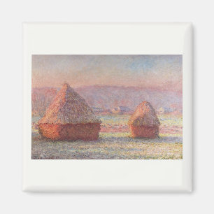 Claude Monets weißer Frostaufgang (Hystacks) Magnet