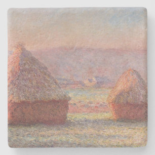 Claude Monets weißer Frostaufgang (Hystacks) Steinuntersetzer