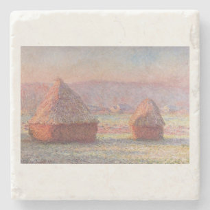 Claude Monets weißer Frostaufgang (Hystacks) Steinuntersetzer