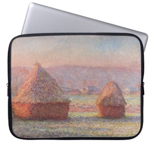 Claude Monets Weißer Frostsonnenaufgang (Heuschobe Laptopschutzhülle