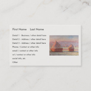 Claude Monets Weißer Frostsonnenaufgang (Heuschobe Visitenkarte