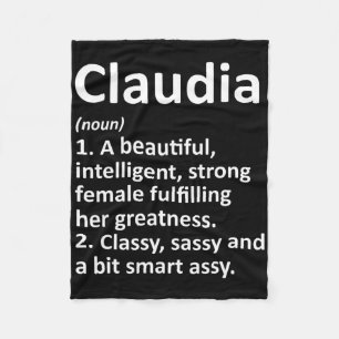 Claudia Definition Personalisierter Name Lustiges Fleecedecke