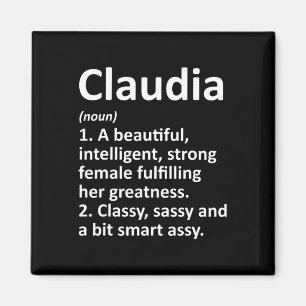 Claudia Definition Personalisierter Name Lustiges Magnet