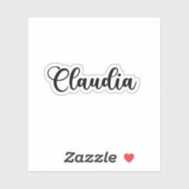 Claudia Name - Handgeschriebene Kalligrafie Aufkleber