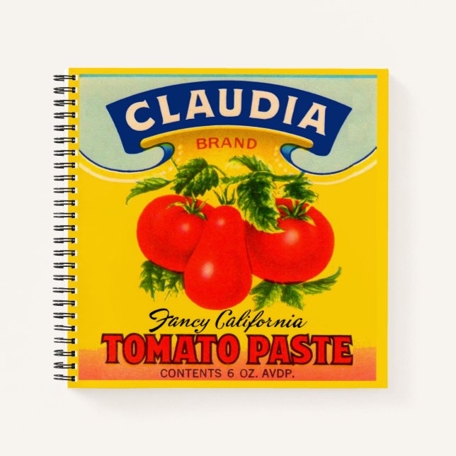 Claudia Tomatenmark aus den 30er Jahren drucken Notizbuch (Vorderseite)