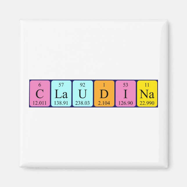 Claudina Periodina-NamenMagnet Magnet (Vorne)