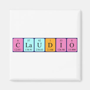 Claudio-periodischer Tabellenname-Magnet Magnet