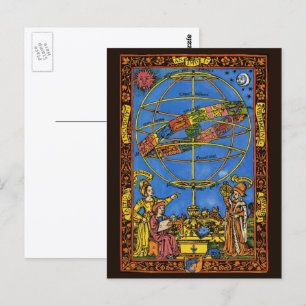 Claudius Ptolemy Astronomer, Vintager Celestial Postkarte