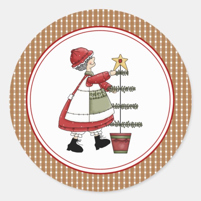 Claus Christmas Umschlag Aufklebers Stickers (Vorderseite)