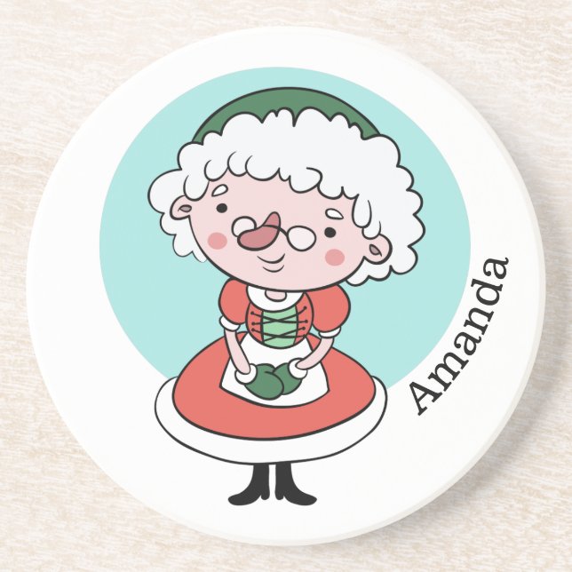 Claus custom name sandstone coaster untersetzer (Vorne)