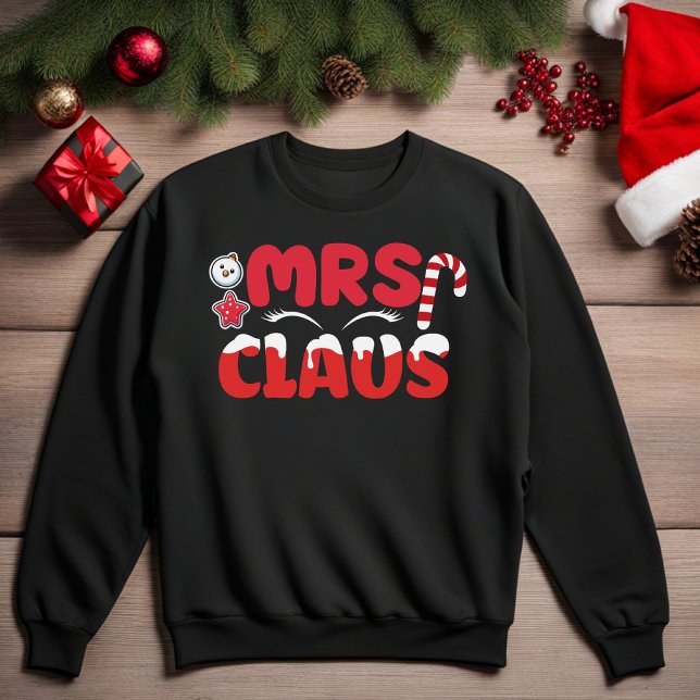 Claus Melting Snow Weihnachts-Sweatshirt Sweatshirt (Mrs Claus Melting Snow Funny Christmas Sweatshirt)