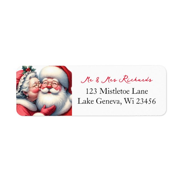 Clause Kissing Santa Niedlich Weihnachten (Vorne)
