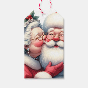 Clause Kissing Santa Niedlich Weihnachten Geschenkanhänger