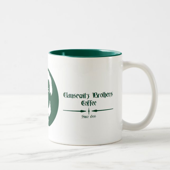 Clausewitz Bruder-Kaffee-Zitat-Tasse Zweifarbige Tasse (Rechts)