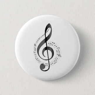 Clave de Sol Pentagrama y Melodia Button