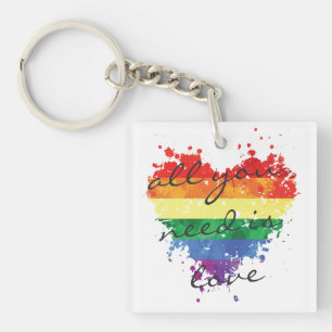 Clavier acrylique Rainbow Heart tout ce dont vous