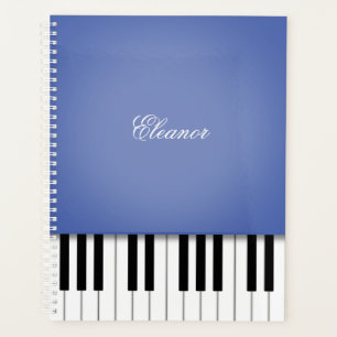 Clavier de musique de piano bleu Customisé
