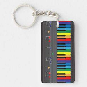Clavier de piano coloré