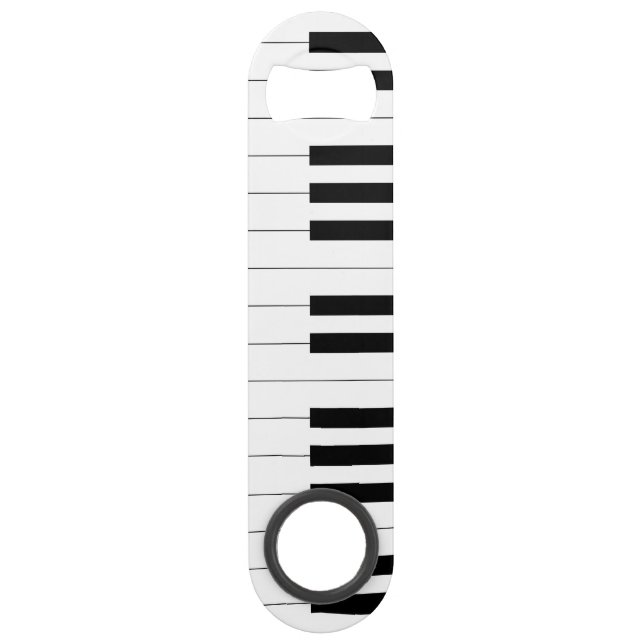 Clavier de piano, ouvreur de bouteille noir et (Devant)