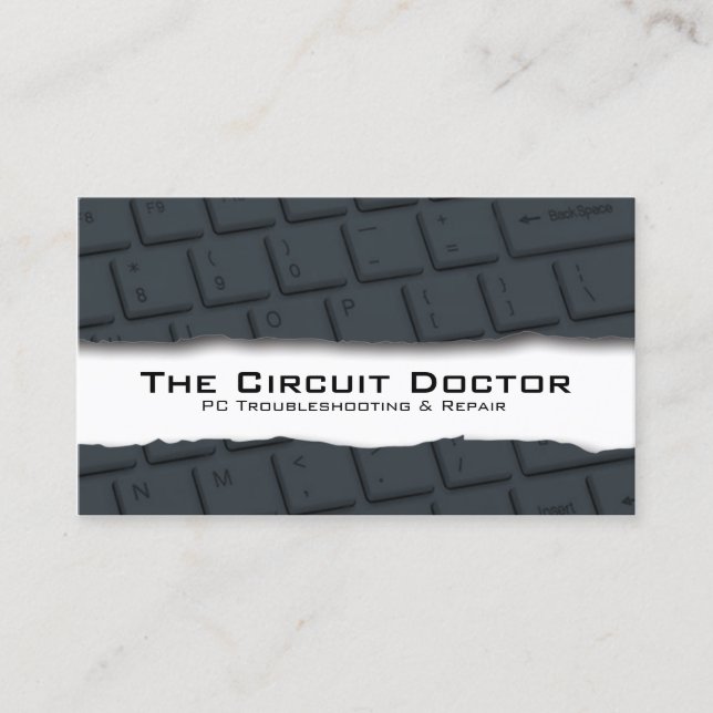 Clavier du Carte de visite de réparation d'ordinat (Devant)