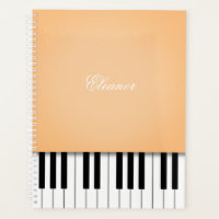 Clavier Pale Orange Piano Music Customisé