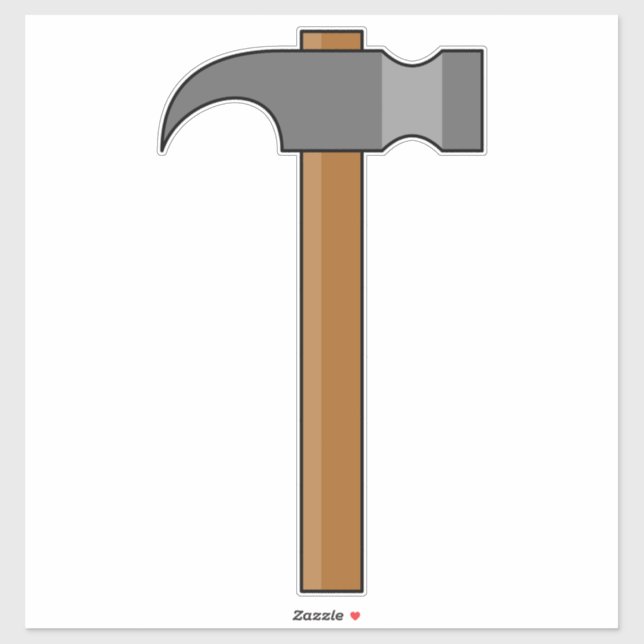 Claw Hammer Cartoon Aufkleber (Blatt)