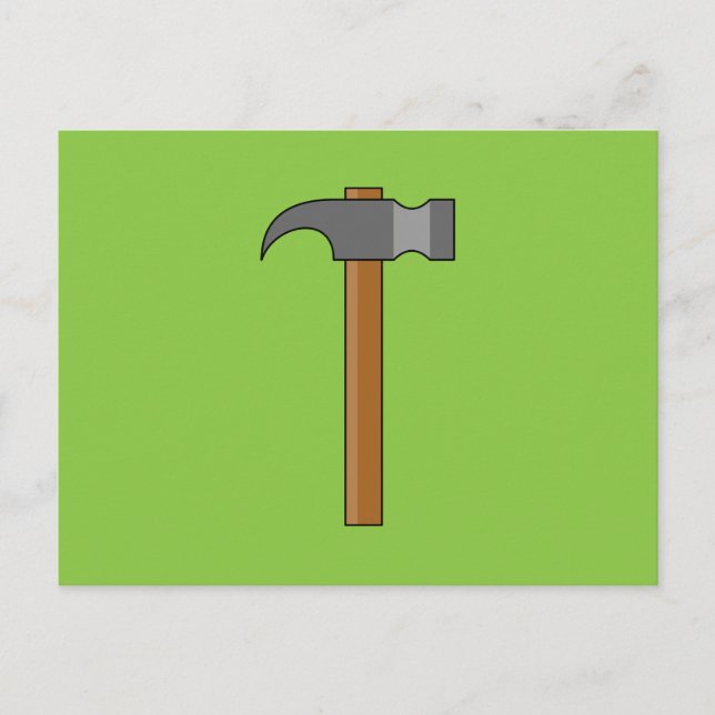 Claw Hammer Cartoon Feiertagspostkarte (Vorderseite)