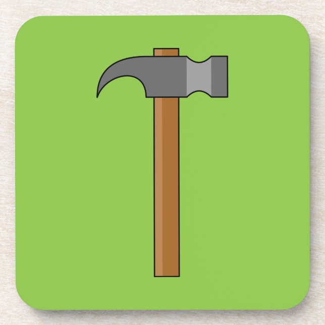 Claw Hammer Cartoon Getränkeuntersetzer (Vorderseite)