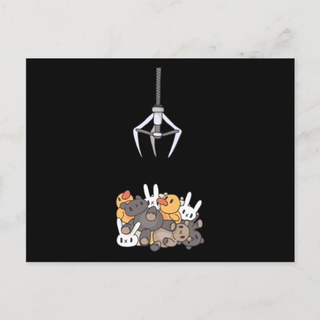 Claw Machine Kawaii Postkarte (Vorderseite)
