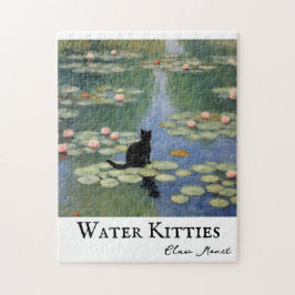 Claw Monet Water Lilies Cat Pond