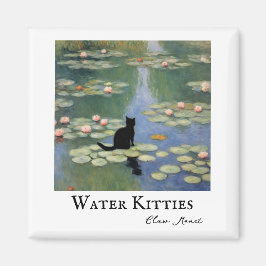 Claw Monet Water Lilies Cat Pond Magnet