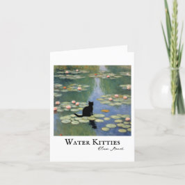 Claw Monet Water Lilies Cat Sympathy Card Dankeskarte