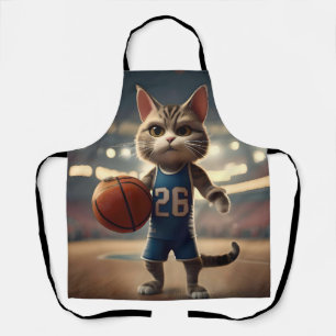 Claw-some Hoops: Der Fearless Cat Basketballer Schürze
