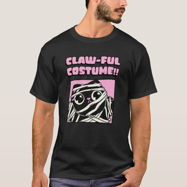 Clawful Costume Cute Cat T-Shirt (Vorderseite)