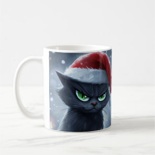 'Claws Humbug' Grumpy Weihnachtskatze Kaffeetasse